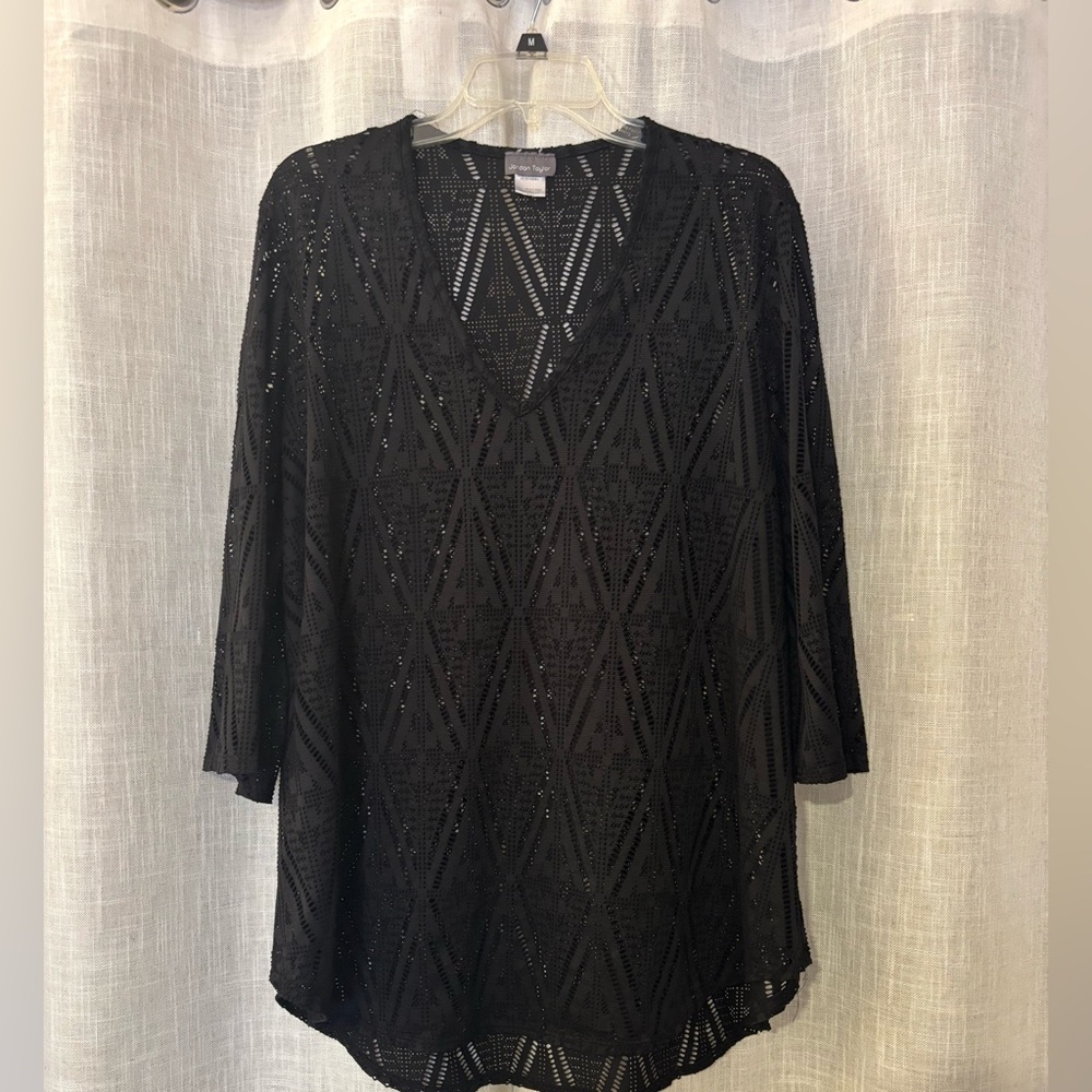 Jordan Taylor Black Lace Tunic Cover up